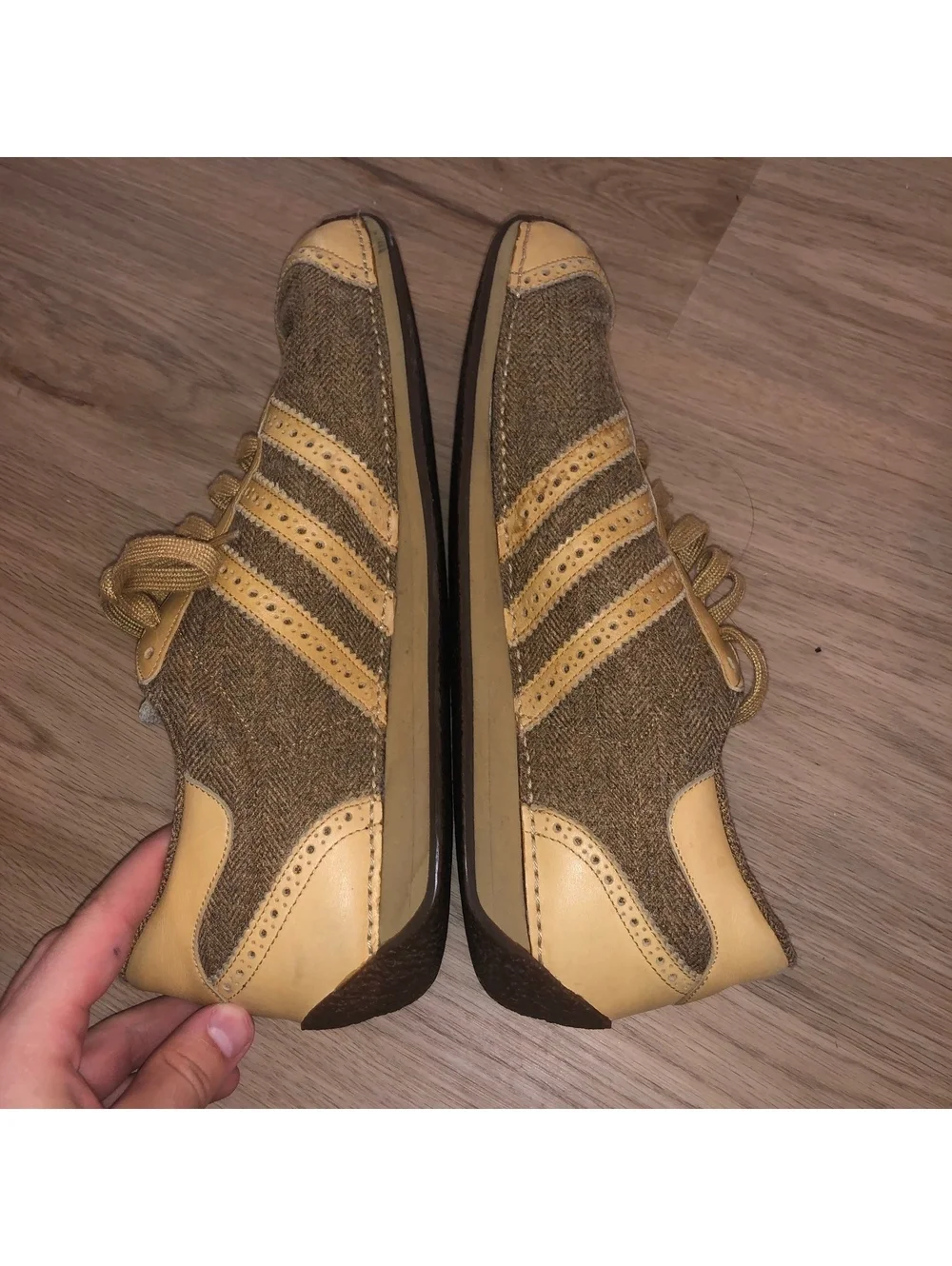 ADIDAS COUNTRY LX TWEED SAMBA OG JAPAN HERRINGBONE SAMPLE BROWN TAN MENS 11 RARE